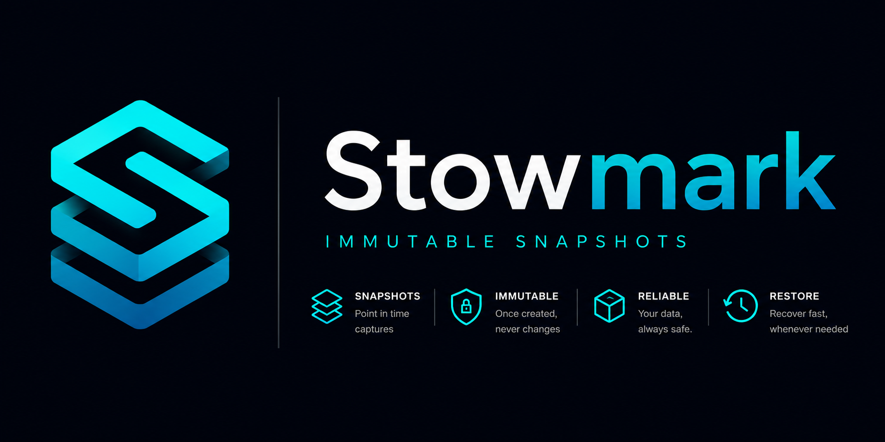 Stowmark open source backup tool: snapshots, immutable storage, trusted and durable
